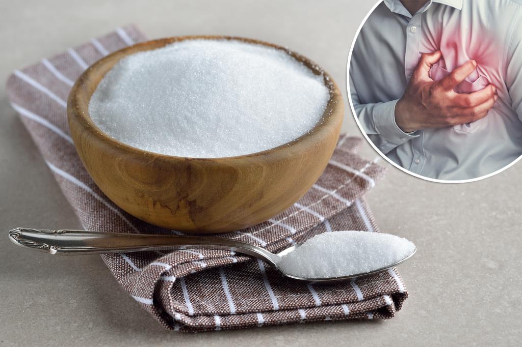 The sweetener erythritol is linked to the greatest risk of heart attack, stroke